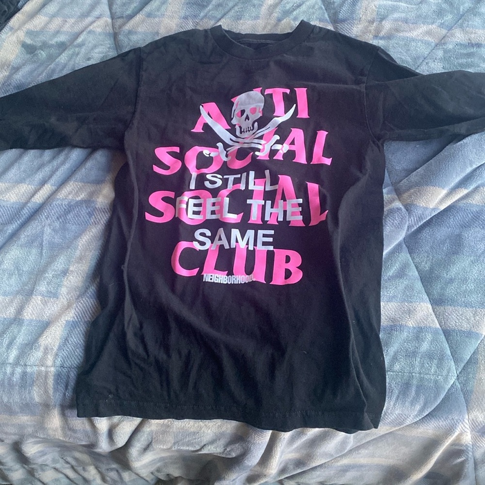 Black Anti Social Social Club X Neighborhood long sleeve tee
